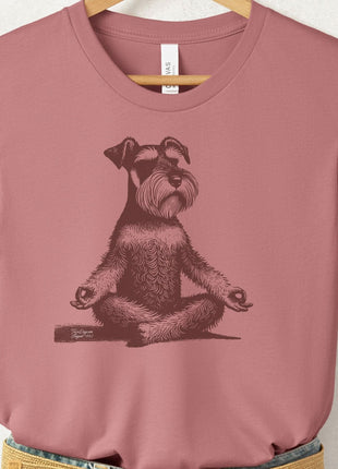 Schnauzer Meditate Yoga T-Shirt