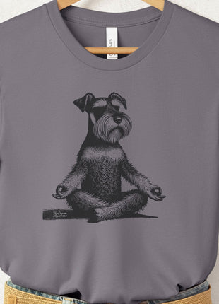 Schnauzer Meditate Yoga T-Shirt