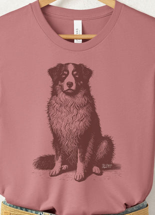 Australian Shepherd Aussie Eye Rolling Disapproving Dog T-Shirt
