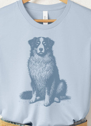 Australian Shepherd Aussie Eye Rolling Disapproving Dog T-Shirt