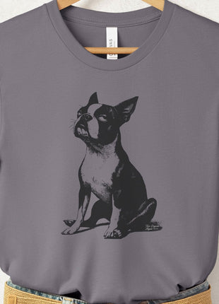 Boston Terrier Eye Rolling Disapproving Dog T-Shirt