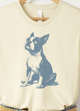 Boston Terrier Eye Rolling Disapproving Dog T-Shirt