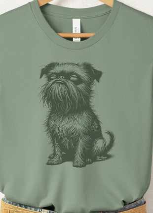 Brussels Griffon Eye Rolling Disapproving Dog T-Shirt