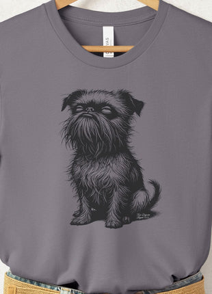 Brussels Griffon Eye Rolling Disapproving Dog T-Shirt