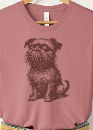 Brussels Griffon Eye Rolling Disapproving Dog T-Shirt
