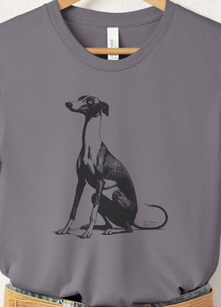 Italian Greyhound Whippet Eye Rolling Disapproving Dog T-Shirt