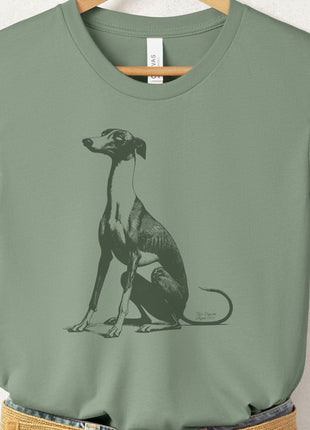 Italian Greyhound Whippet Eye Rolling Disapproving Dog T-Shirt