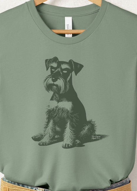 Schnauzer Eye Rolling Disapproving Dog T-Shirt