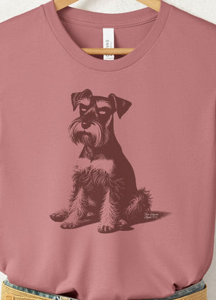 Schnauzer Eye Rolling Disapproving Dog T-Shirt