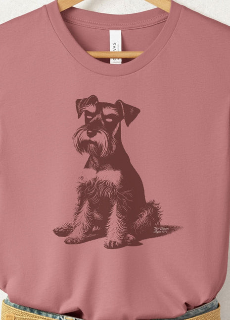 Schnauzer Eye Rolling Disapproving Dog T-Shirt