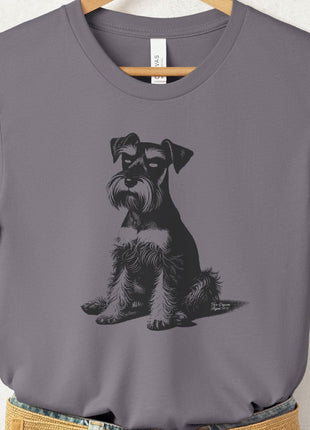 Schnauzer Eye Rolling Disapproving Dog T-Shirt