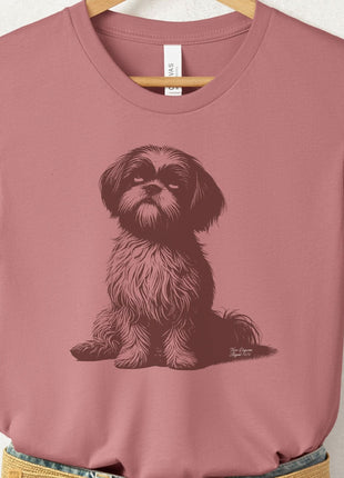Shih Tzu Eye Rolling Disapproving Dog T-Shirt