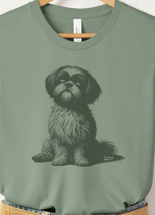 Shih Tzu Eye Rolling Disapproving Dog T-Shirt