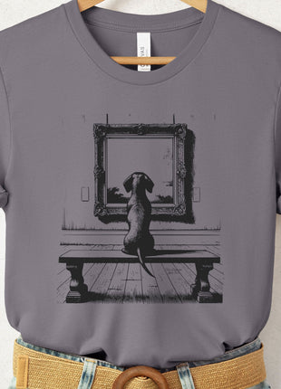 Dachshund Wiener Dog Doxie Sausage Dog Museum Art Gallery T-Shirt
