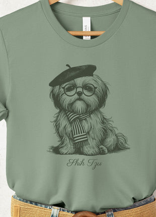 Shih Tzu Beret France T-Shirt