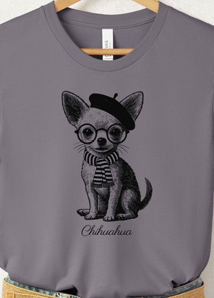Chihuahua Beret France T-Shirt