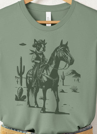 Boston Terrier Horseback T-Shirt