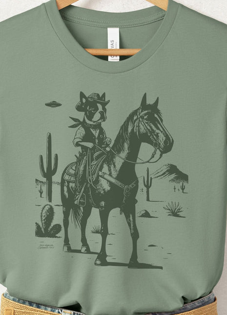 Boston Terrier Horseback T-Shirt