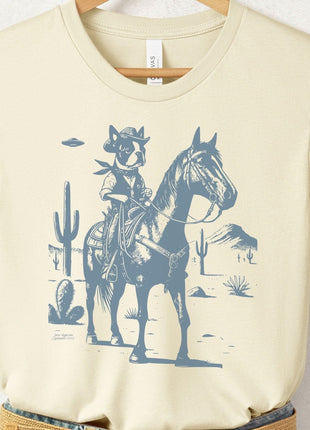 Boston Terrier Horseback T-Shirt