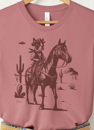 Boston Terrier Horseback T-Shirt
