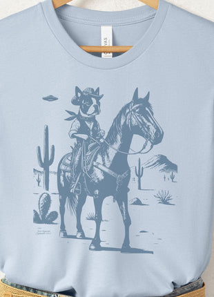 Boston Terrier Horseback T-Shirt