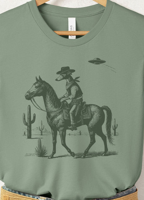 Italian Greyhound Whippet Horseback T-Shirt