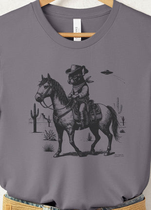 Frenchie French Bulldog Horseback T-Shirt