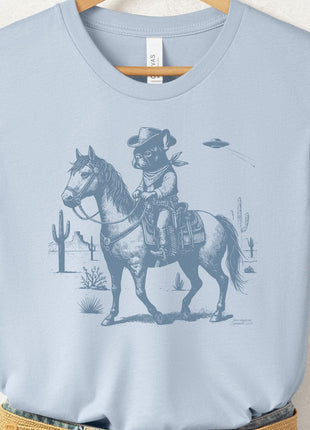 Frenchie French Bulldog Horseback T-Shirt