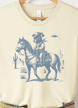 Frenchie French Bulldog Horseback T-Shirt
