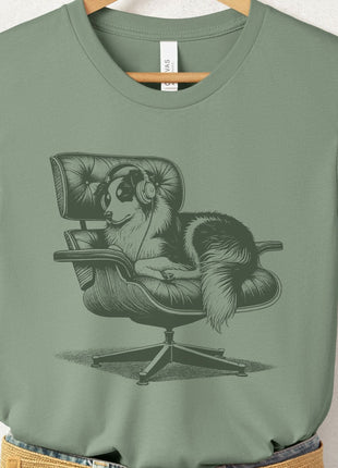 Australian Shepherd Eames Aussie Headphones T-Shirt