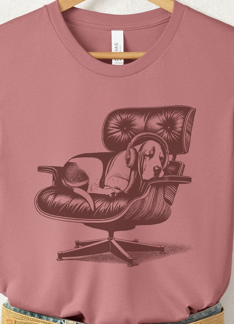 Basset Hound Eames Headphones T-Shirt
