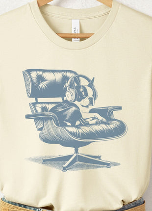 Boston Terrier Eames Headphones T-Shirt