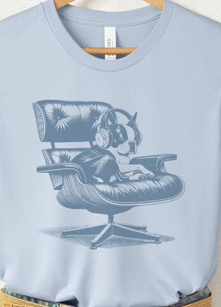 Boston Terrier Eames Headphones T-Shirt