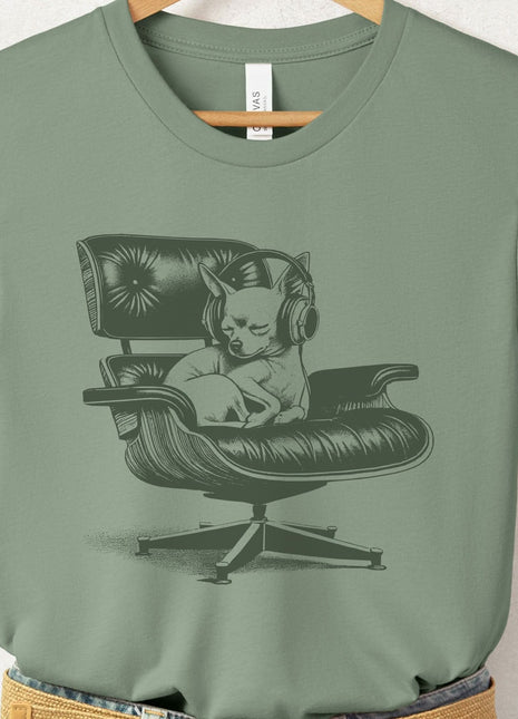Chihuahua Eames Headphones T-Shirt
