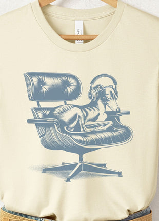 Italian Greyhound Whippet Eames Headphones T-Shirt