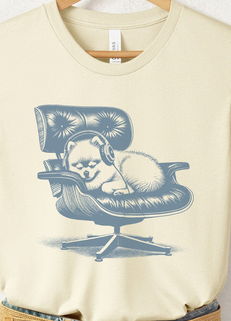 Pomeranian Eames Headphones T-Shirt