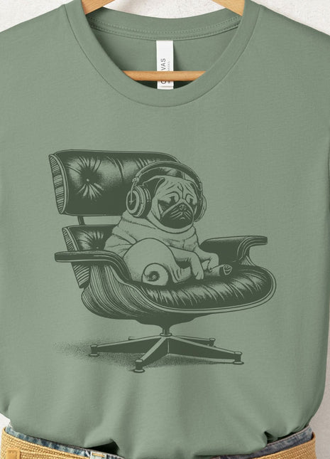Pug Eames Headphones T-Shirt