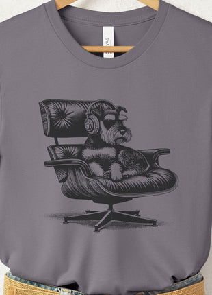 Schnauzer Eames Headphones T-Shirt