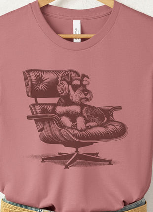 Schnauzer Eames Headphones T-Shirt