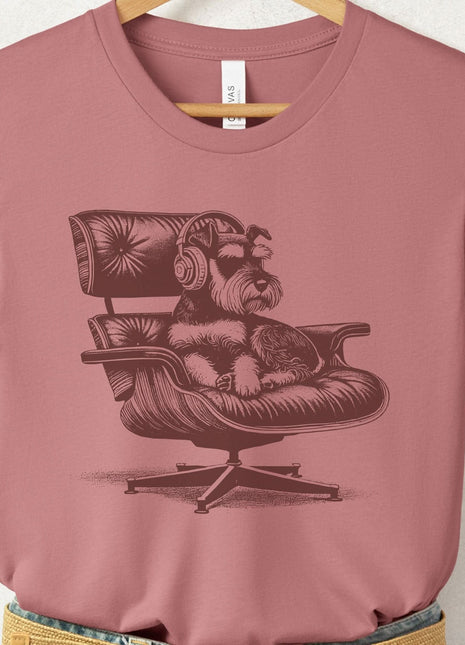 Schnauzer Eames Headphones T-Shirt