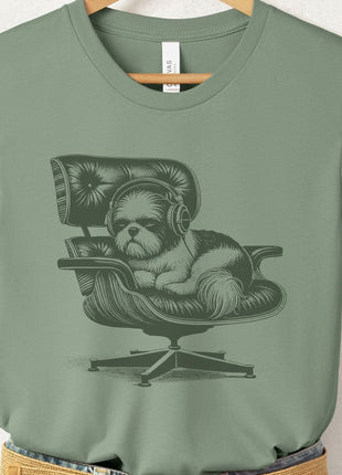Shih Tzu Eames Headphones T-Shirt