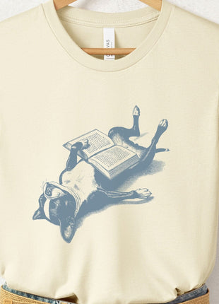 Boston Terrier Book Nap T-Shirt
