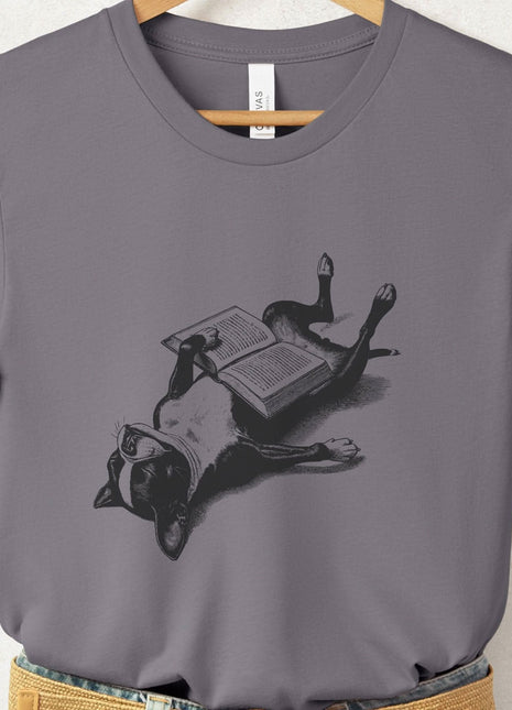 Boston Terrier Book Nap T-Shirt