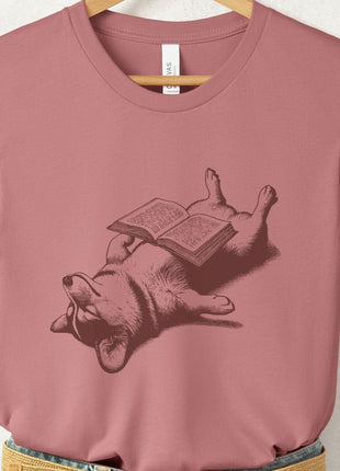 Corgi Book Nap T-Shirt