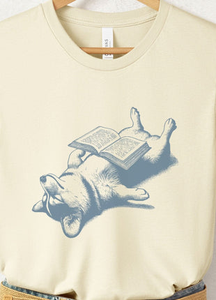 Corgi Book Nap T-Shirt
