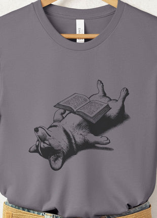 Corgi Book Nap T-Shirt