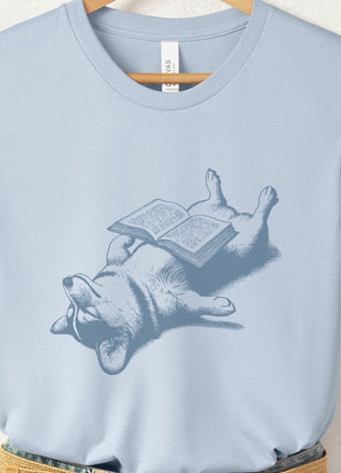 Corgi Book Nap T-Shirt