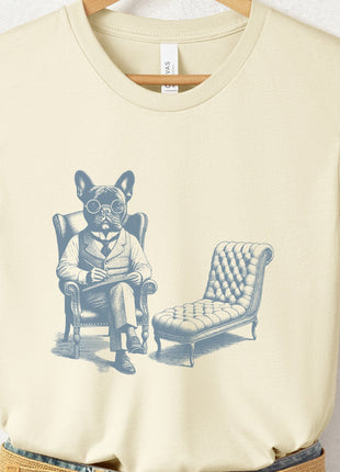 Frenchie French Bulldog Therapy Dog T-Shirt