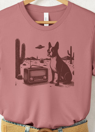 Boston Terrier Vintage Radio T-Shirt