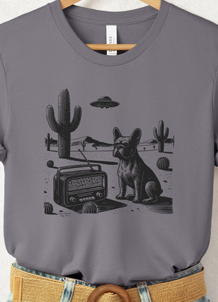 Frenchie French Bulldog Vintage Radio T-Shirt
